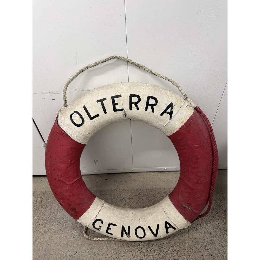 Vintage Italian‎ Ship Olterra Life Ring Authentic